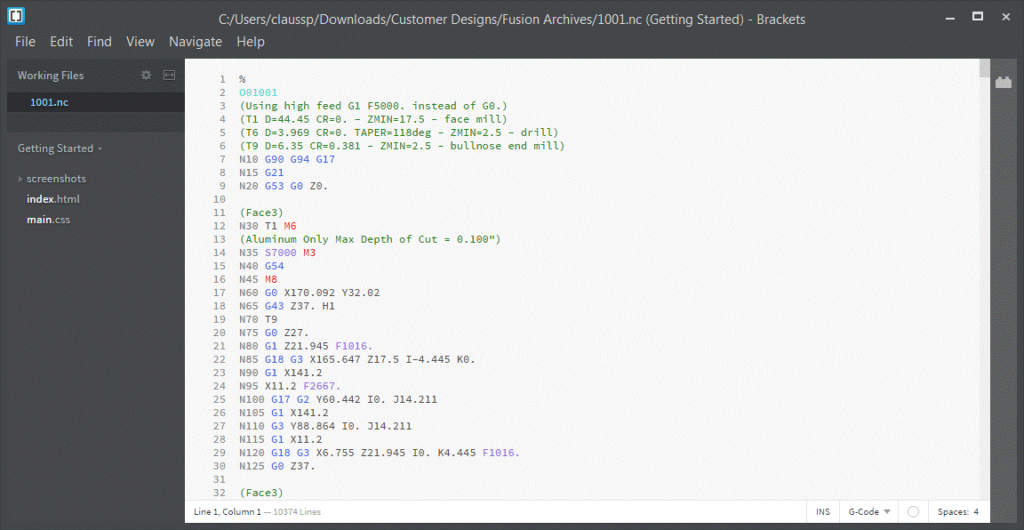 G-code, CNC programming